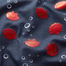 Tela de jersey de algodón Conchas Metálico – azul negro/rojo,  thumbnail number 3