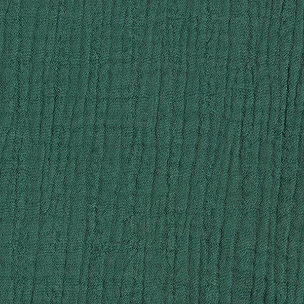 GOTS Muselina de algodón de tres capas – verde oscuro,  image number 4