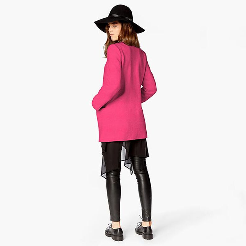 Tela para abrigos mezcla de lana lisa – rosa intenso,  image number 5