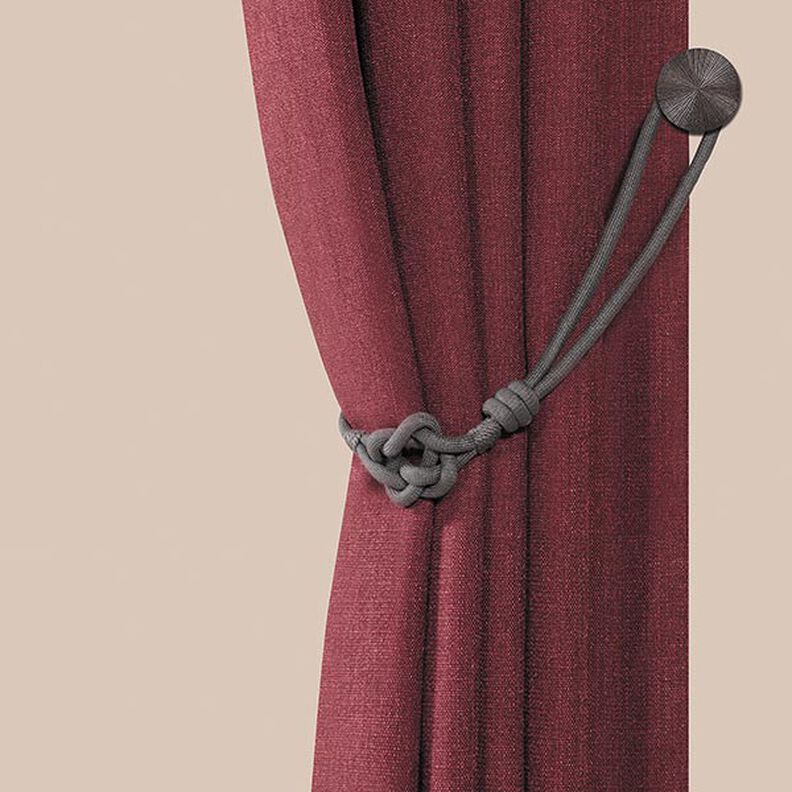 Soportes de persiana romana con nudos, longitud ajustable – gris claro | Gerster,  image number 2