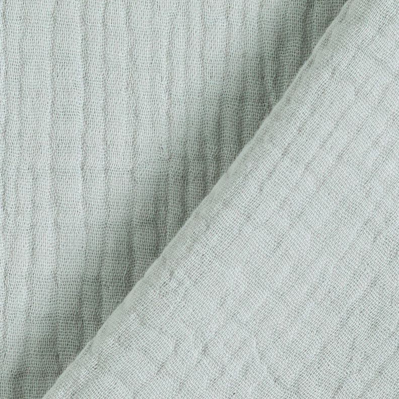 GOTS Muselina de algodón de tres capas – azul grisáceo pálido,  image number 5