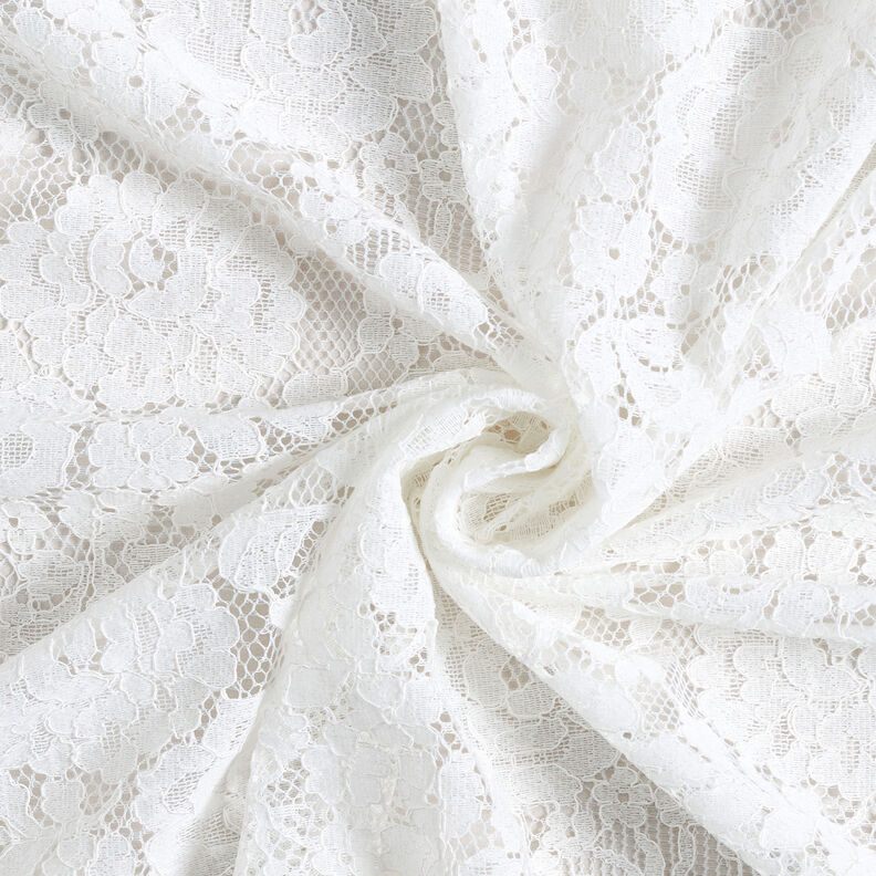 Encaje fino con motivo floral – blanco,  image number 5