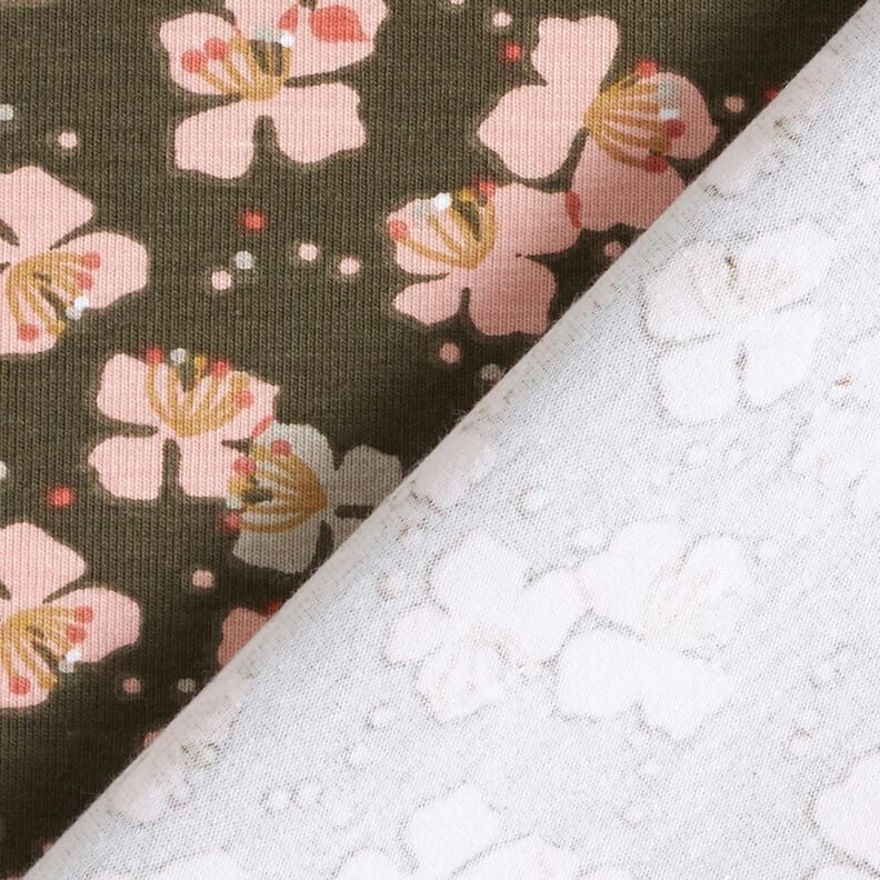 Tela de jersey de algod&oacute;n Florecitas delicadas &ndash; caqui,  image number 4