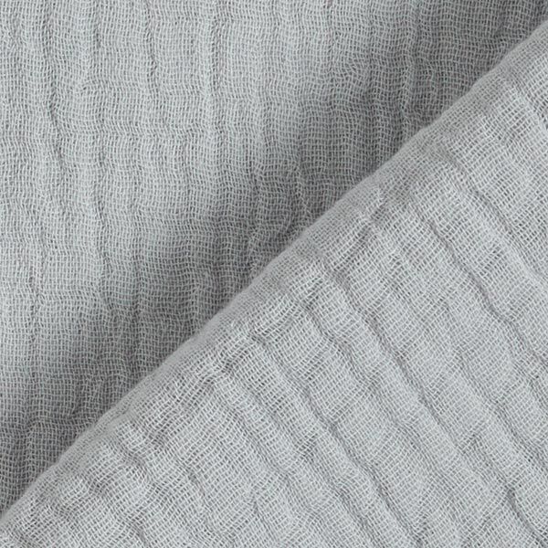 GOTS Muselina de algodón de tres capas – gris claro,  image number 5