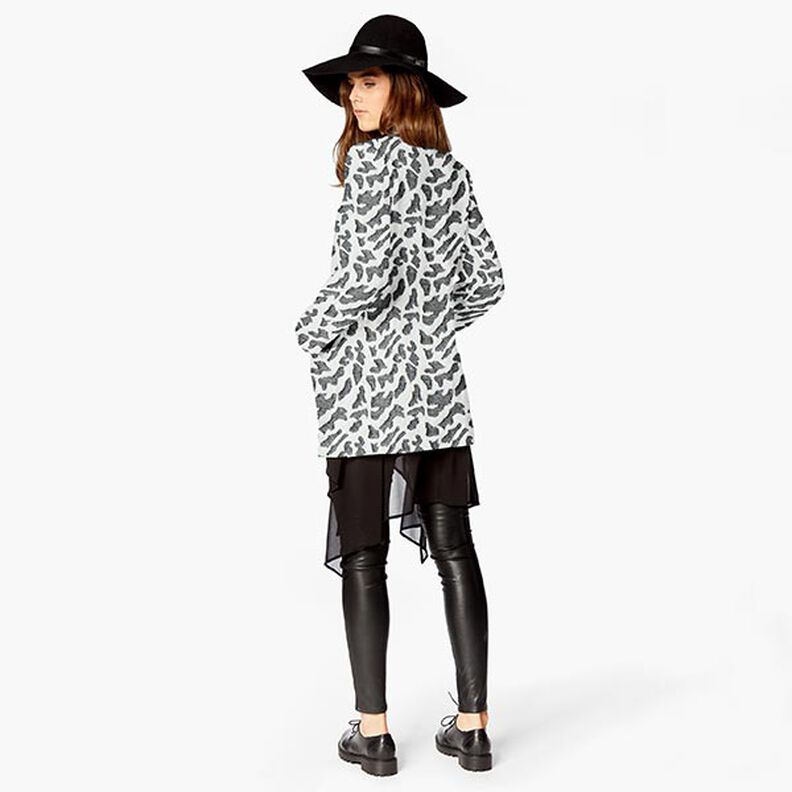Punto jacquard con patrón abstracto de leopardo – blanco,  image number 5