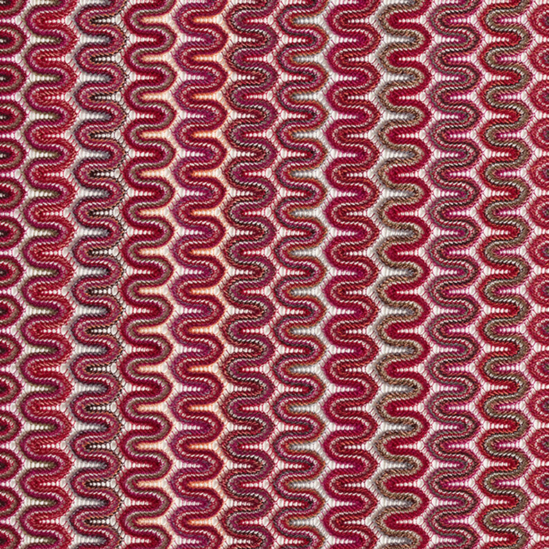 Tela de encaje con patrón de onda – rojo oscuro,  image number 1