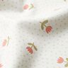 Tela decorativa Satén de algodón Bonitos tulipanes – marfil/langosta,  thumbnail number 2