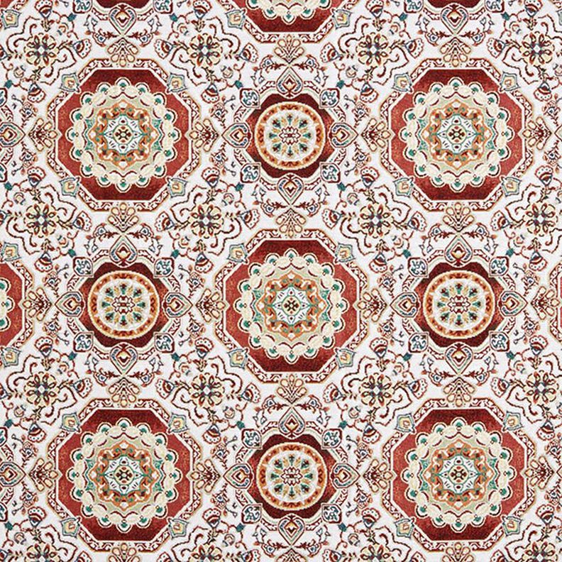 Tela decorativa Tapiz Mandalas orientales – carmín/marfil,  image number 1