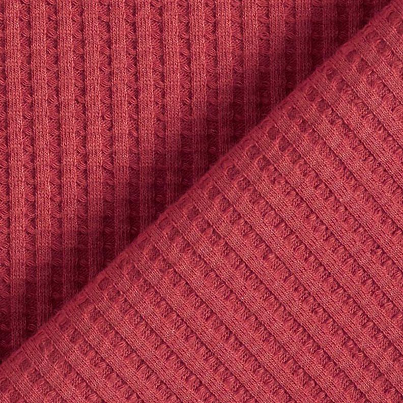 Jersey de algodón con relieves Uni – carmín,  image number 4