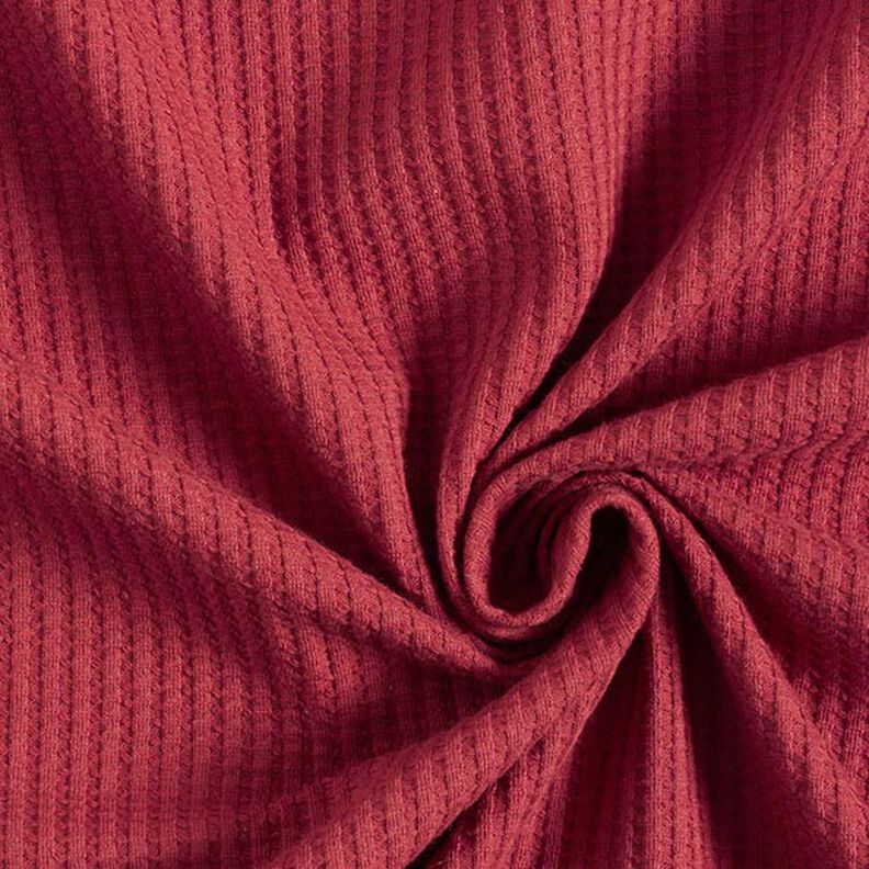 Jersey de algodón con relieves Uni – carmín,  image number 1