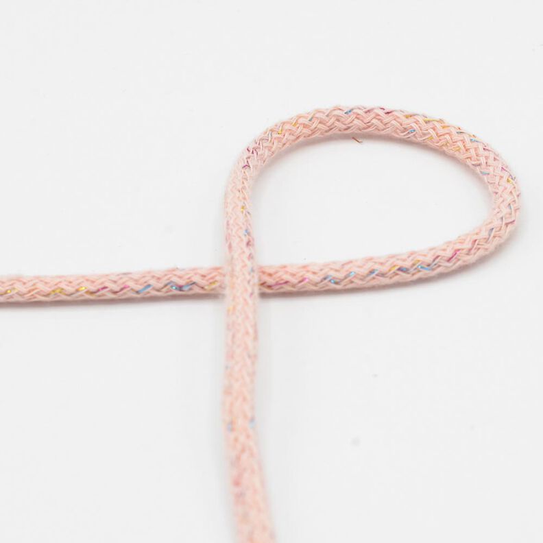 Cordel de algodón Lúrex [Ø 5 mm] – rosa viejo claro,  image number 1