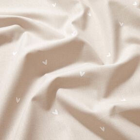 Popelina de algodón Corazones delicados – gris brumoso, 
