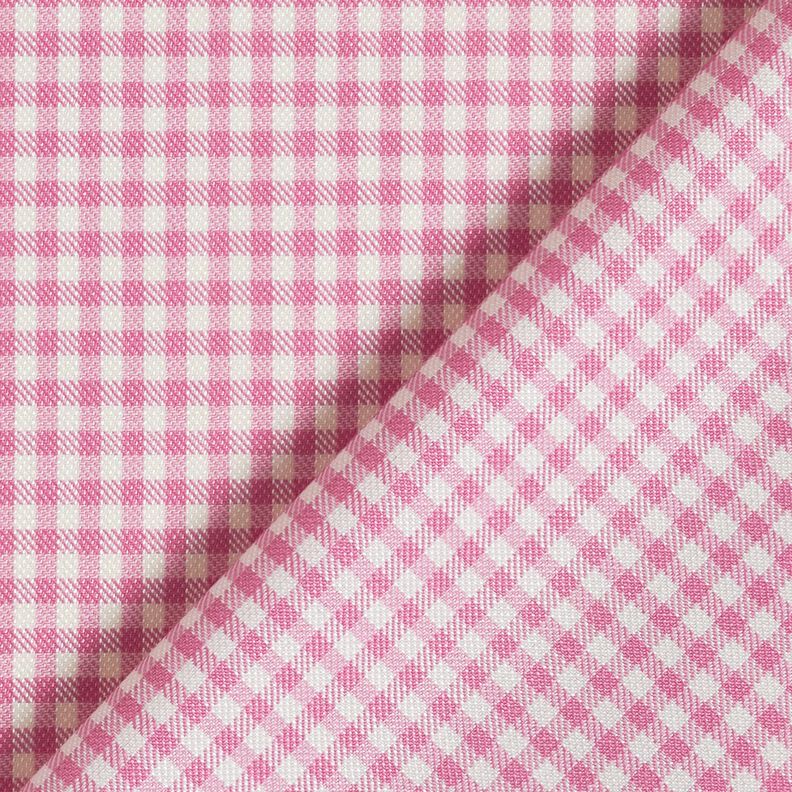 Mezcla de lana cuadros Vichy – marfil/rosa,  image number 4