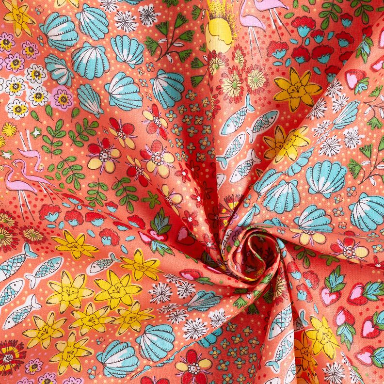 Algodón revestido Mezcla marítima – coral,  image number 3