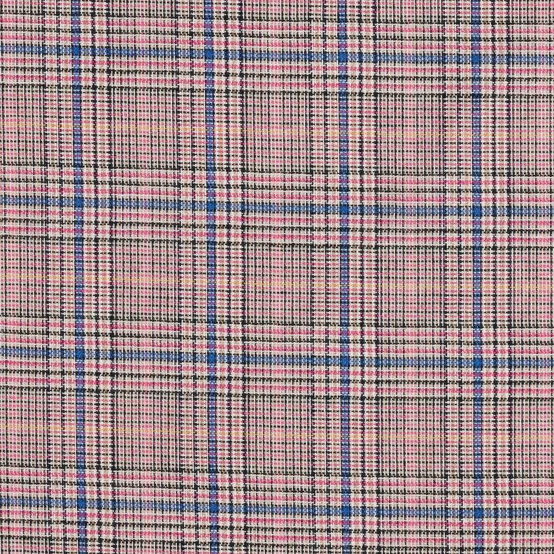Mezcla de algodón Estampado de cuadros finos – rosa intenso/azul real,  image number 1