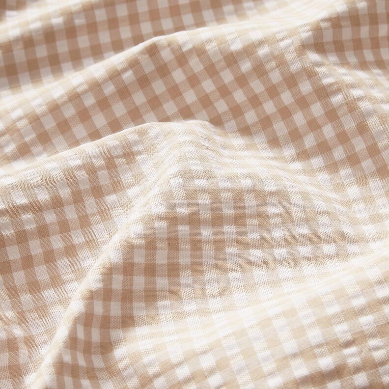 <h2>Seersucker a cuadros peque&ntilde;os, beige &ndash; an&eacute;mona/blanco &ndash; con estructura caracter&iacute;stica y patr&oacute;n,  image number 2
