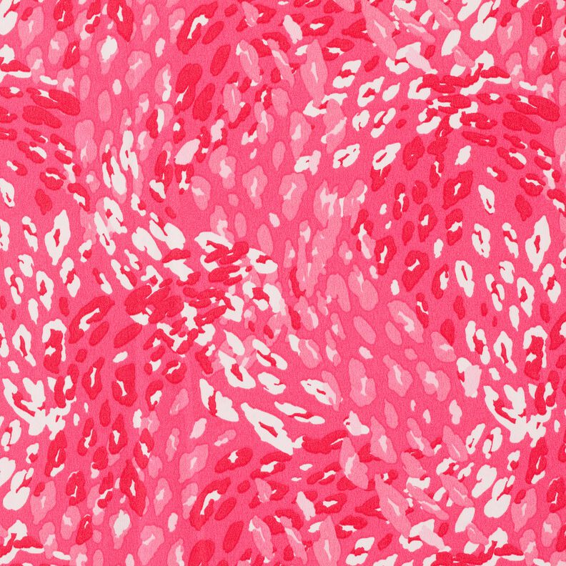 Tela crepé con estampado leopardo abstracto – rosa intenso,  image number 1