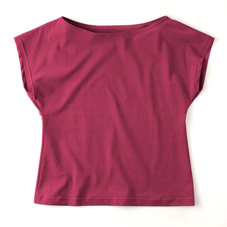 Tela de jersey de algodón Uni mediano – púrpura,  image number 6