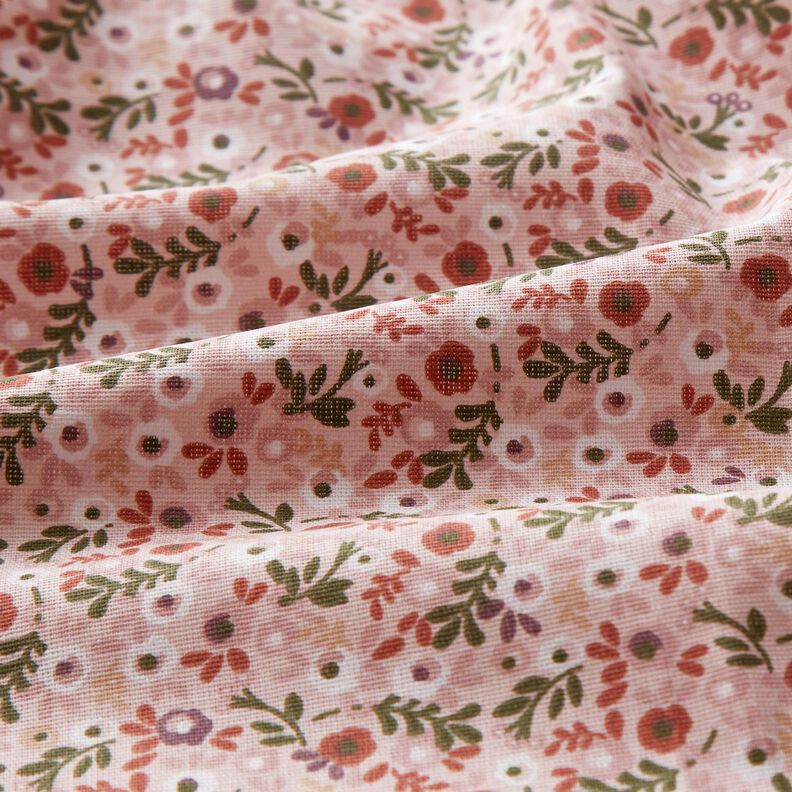 Popelina de algodón Flores pequeñas – rosado/cobre,  image number 2