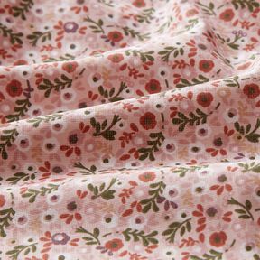 Popelina de algodón Flores pequeñas – rosado/cobre, 
