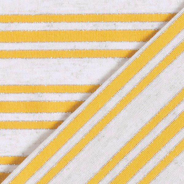Tela de jersey de viscosa Rayas brillantes irregulares – blanco lana/amarillo sol,  image number 4