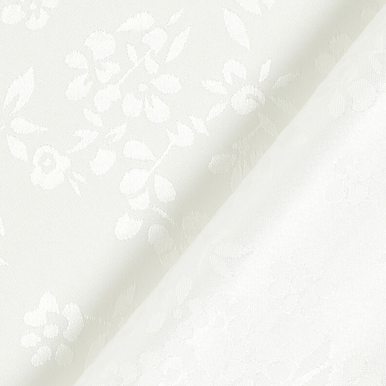 Tela de raso con forro de flores – blanco,  image number 4