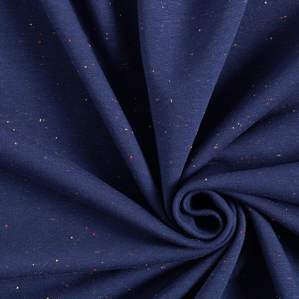Tela de sudadera suave Chispitas de colores – azul marino,  image number 3
