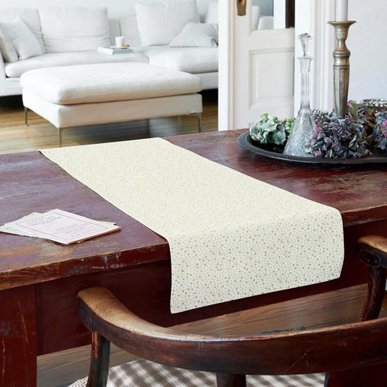 Tela de algodón Cretona Cielo estrellado navideño pequeño – blanco,  image number 7