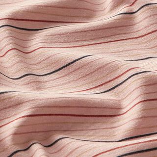 Tela de jersey de algodón Rayas irregulares  – rosa, 