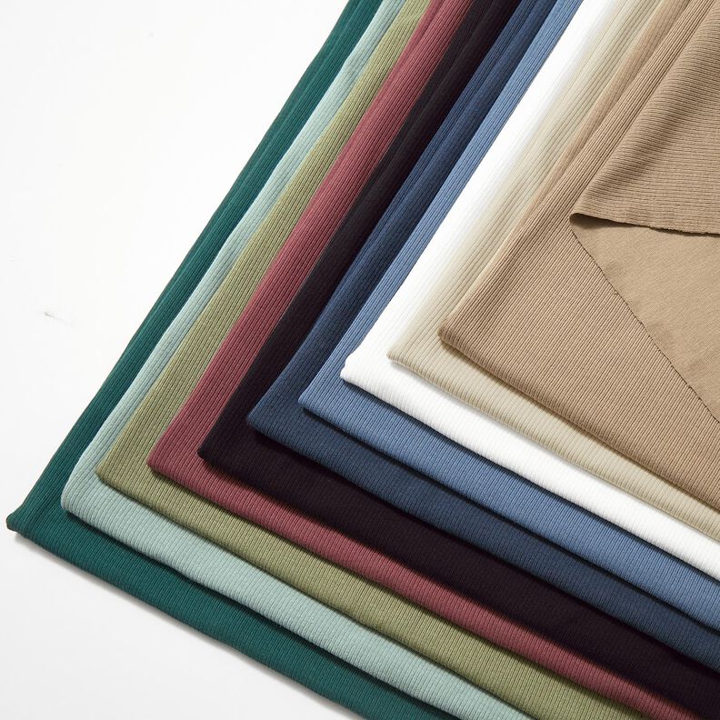 Jersey canelado Textura fina 2-1-1-1 &ndash; caqui claro,  image number 5