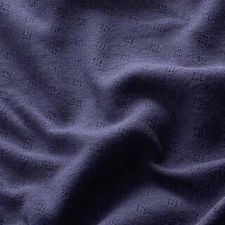 Jersey de punto fino con patrón de agujeros – azul marino, 