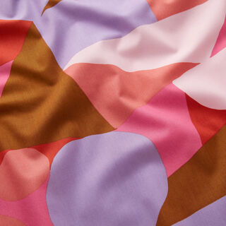 Popelín de algodón formas abstractas | Nerida Hansen – pink/lila, 