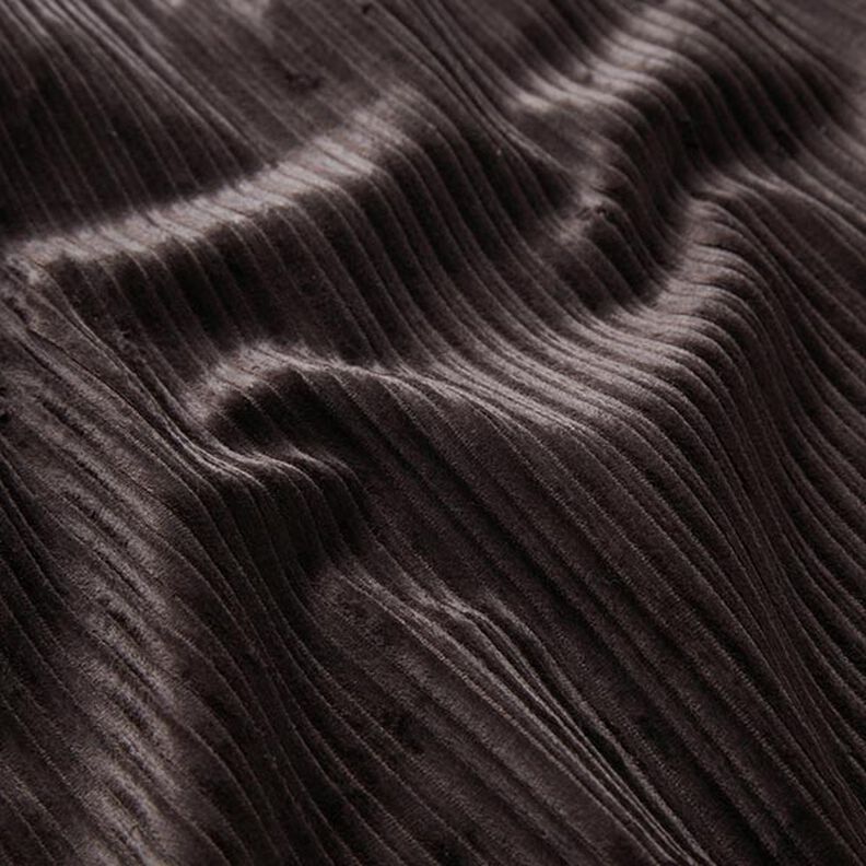 Pana elástica mixta algodón-viscosa lisa – marrón negro,  image number 2