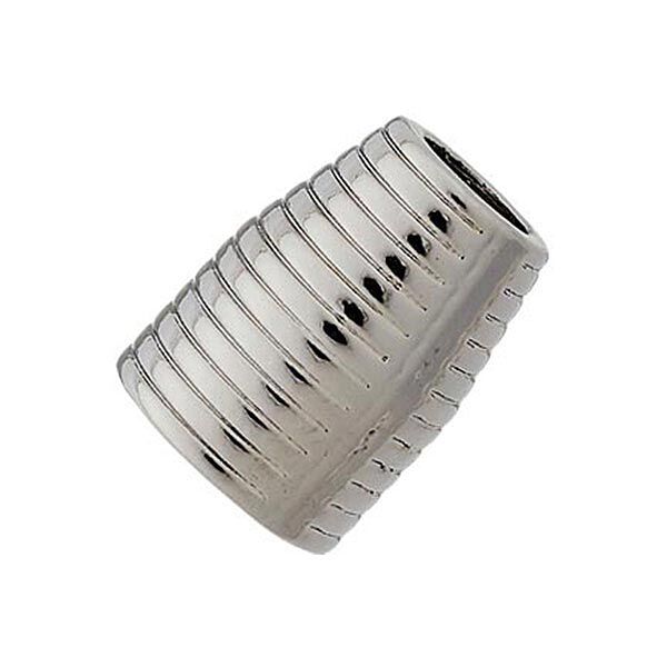 Extremo de cordón [ Ø 5 mm ] – plata antigua metálica,  image number 1