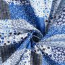 Tela de algodón Cretona Mirada de Patchwork – blanco/azul,  thumbnail number 4