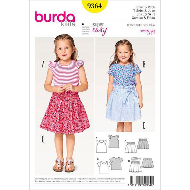 Camisa de niño/falda, Burda 9364,  image number 1