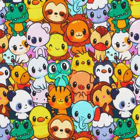 Polar alpino Colección de animales adorables Impresión digital – amarillo limón | Retazo 60cm, 