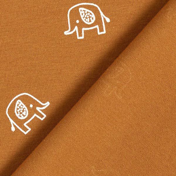 Tela de jersey de algodón Elefantes bebé – bronce,  image number 4