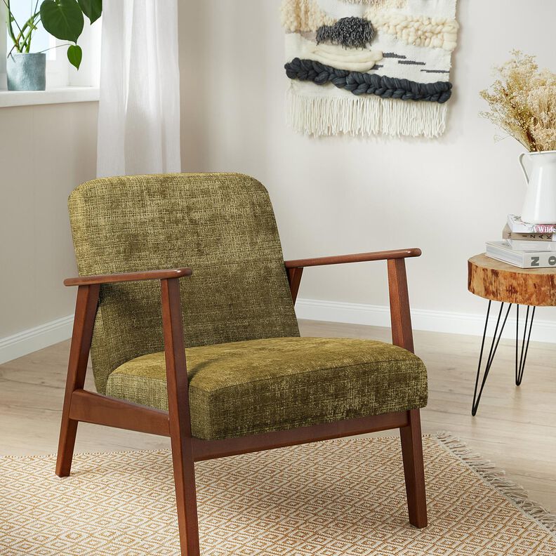 Tela de tapicería Chenilla Uni – oliva,  image number 4