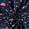 Tela de jersey de algodón Flores coloridas y arcoíris Impresión digital – azul noche/mezcla de,  thumbnail number 3