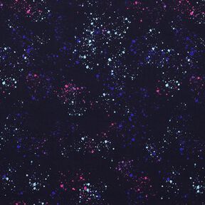 Tela de jersey de algodón Salpicaduras de colores | Glitzerpüppi  – azul noche/azul lila, 