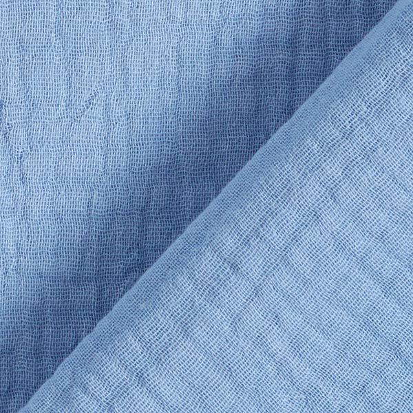 GOTS Muselina de algodón de tres capas – azul metálico,  image number 5