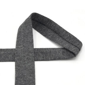 Cinta al biés Tela de jersey de algodón Melange [20 mm] – antracito, 