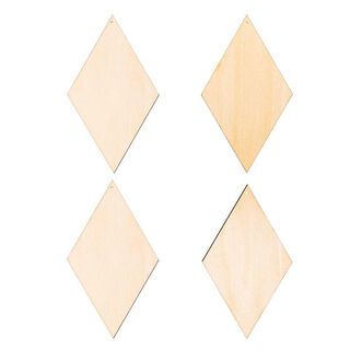 Decoración de madera colgante Diamante Conjunto[ 7-10  x 5-9 cm ] | Rico Design – naturaleza, 