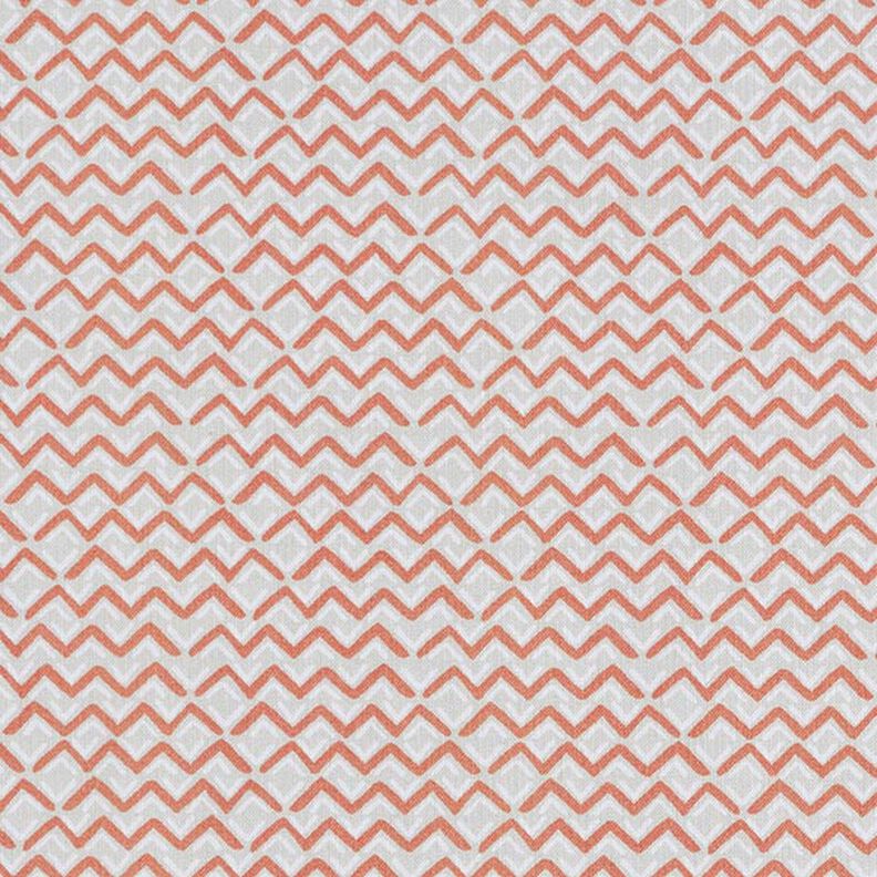 Tela de algodón Cretona Zigzag étnico – terracotta,  image number 1