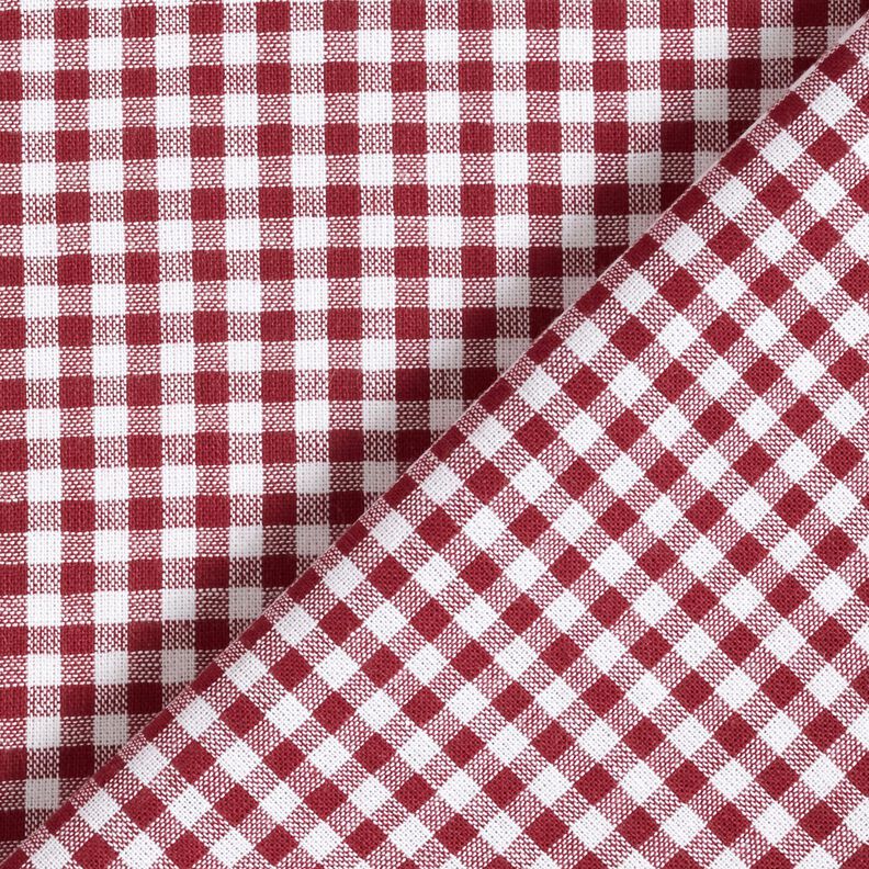 Tela de algodón Pequeño vichy – rojo oscuro/blanco,  image number 3