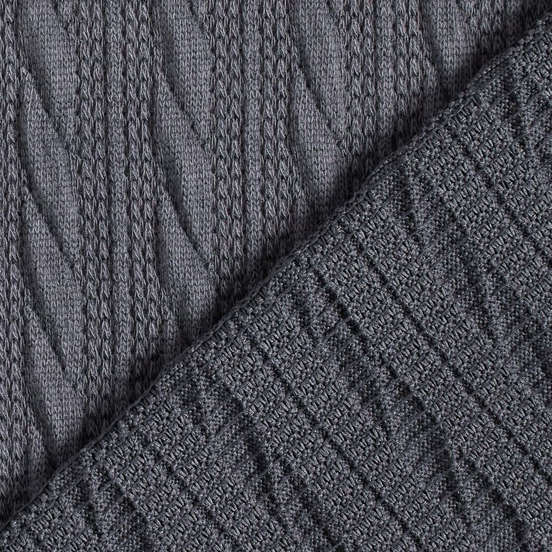 Punto Cloqué Patrón trenzado – azul noche,  image number 4