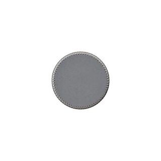 Botón de poliéster con ojal de metal [ 15 mm ] – gris, 