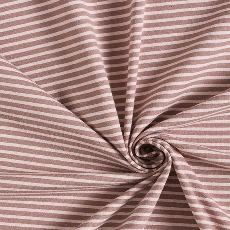 Punto de algodón con rayas estrechas – rosa viejo claro/rosa viejo oscuro,  image number 3