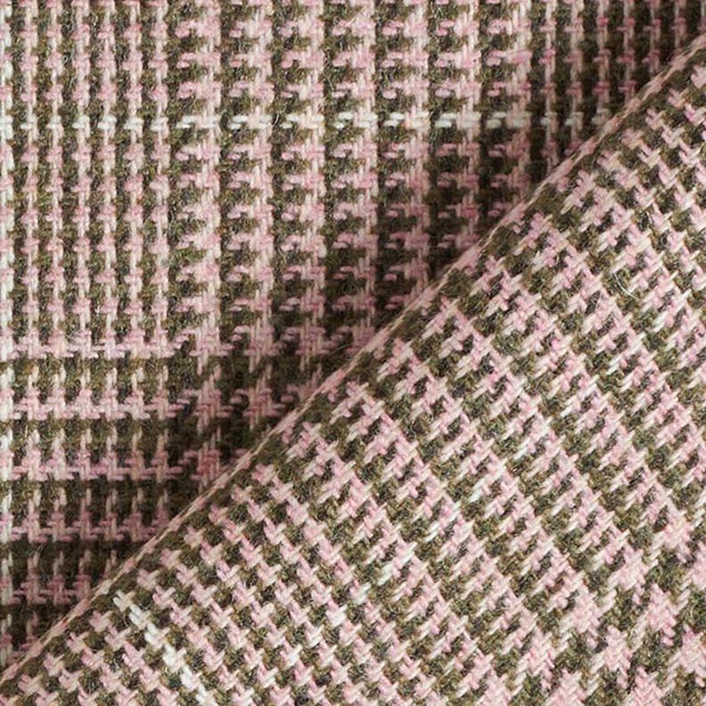 Tela de lana Príncipe de Gales – rosa/caqui,  image number 5